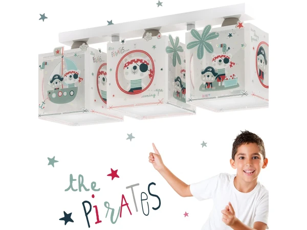 The Pirates τρίφωτο παιδικό φωτιστικό οροφής (74553)