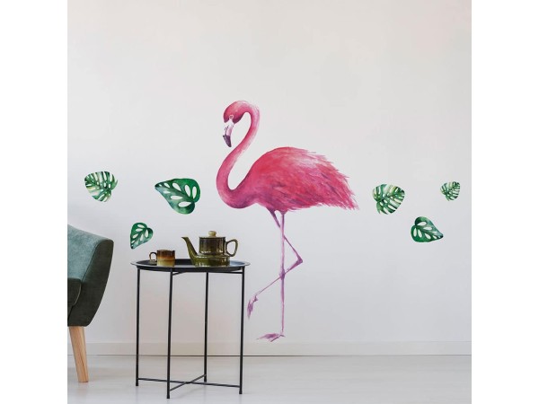 Tropical Flamingos αυτοκόλλητα τοίχου βινυλίου (44237)