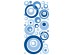 Blue Circles αυτοκόλλητα τοίχου βινυλίου (59609)