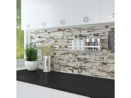 Beige Stones XL πλάτη προστασίας τοίχων κουζίνας και μπάνιου (67603)