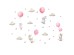 Sipo Wall sticker Bunny Balloons Pink