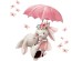 Sipo Wall sticker bunnies with umbrella