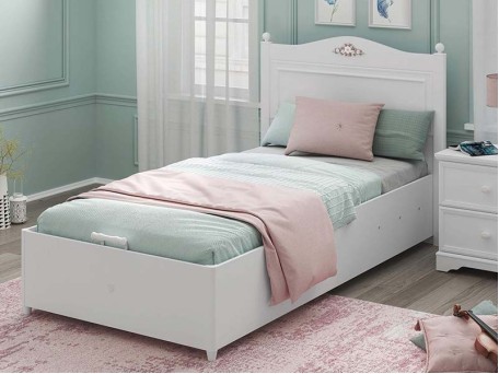 Παιδικό κρεβάτι ημίδιπλο με αποθηκευτικό χώρο RU-1706