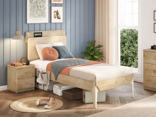 Παιδικό κρεβάτι ημίδιπλο MO-1339 USB CHARGING