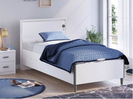 Παιδικό κρεβάτι με αποθηκευτικό χώρο WHITE WH-1313-1707 USB CHARGING (1.00Χ2.00)
