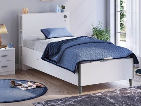 Παιδικό κρεβάτι με αποθηκευτικό χώρο WHITE WH-1315-1707 USB CHARGING (1.00Χ2.00)