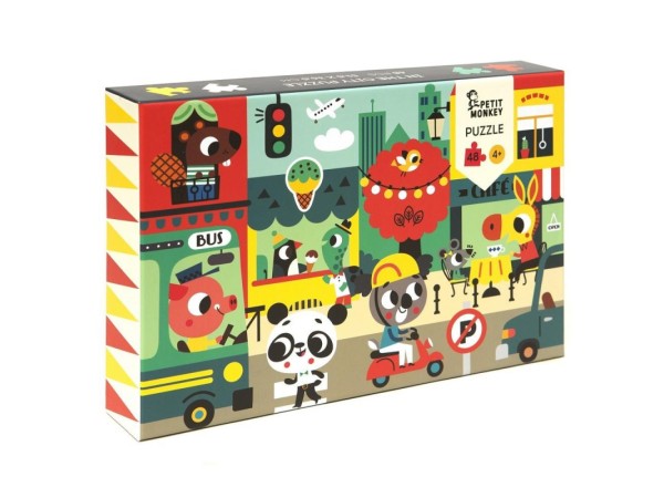 Petit Monkey - Παζλ “Στην Πόλη” 48 pcs / 4 yr