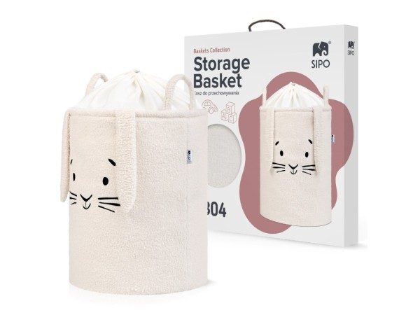 Sipo Πολυχρηστικό Καλάθι Premium Μπουκλέ Κρεμ Κουνελάκι 43L Sipo Πολυχρηστικό Καλάθι Premium Μπουκλέ Κρεμ Κουνελάκι 43L