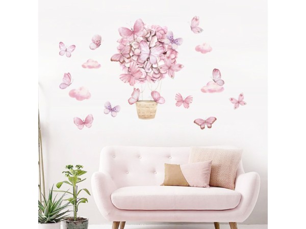 Sipo Wall sticker pink butterflies