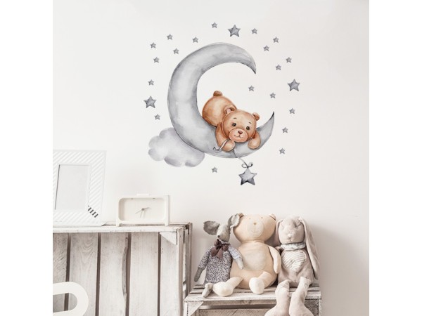 Sipo Wall sticker Teddy Bear Moon