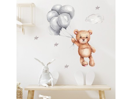 Sipo Wall sticker teddy bear with balloons