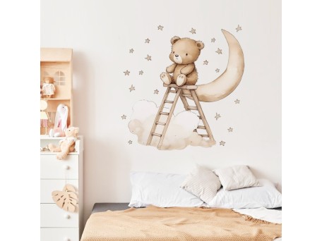 Sipo wall stickers Teddy bear on a ladder