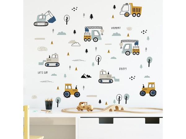 Sipo wall stickers Tractors, Excavators