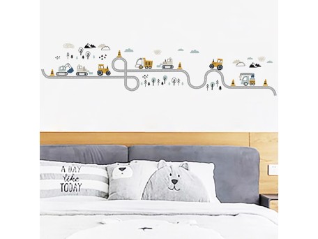 Sipo wall stickers Tractors on street