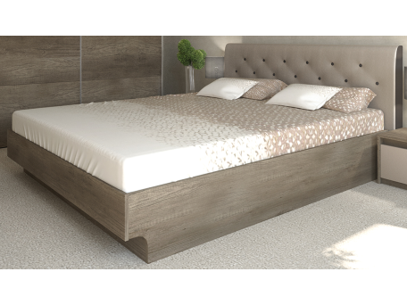 Κρεβάτι ξύλινο με δερμάτινη/ύφασμα BREEZE 140x190 DIOMMI 45-012