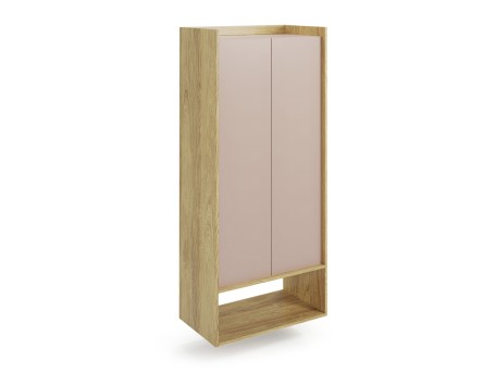 MOBIUS regal 2D color: hikora oak/white DIOMMI V-PL-MOBIUS-REGAŁ_2D-ANT.RÓŻ