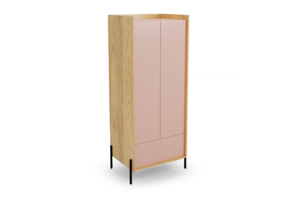 MOBIUS cabinet 2D color: hikora oak/white DIOMMI V-PL-MOBIUS-SZAFA_2D-ANT.RÓŻ