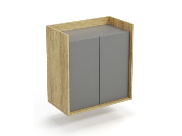 MOBIUS cabinet 2D color: hikora oak/grey DIOMMI V-PL-MOBIUS-SZAFKA_2D-SZARY