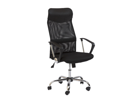 FOTEL OBROTOWY Q-025 CZARNY