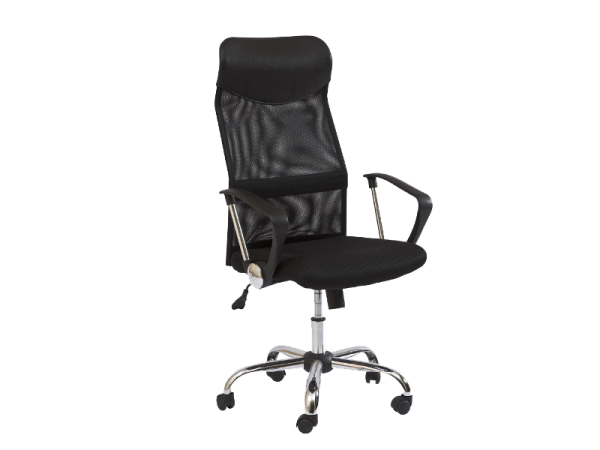 FOTEL OBROTOWY Q-025 CZARNY