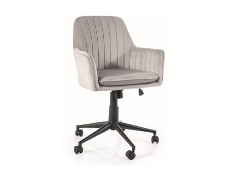 FOTEL OBROTOWY Q-886 VELVET JASNY SZARY BLUVEL 03