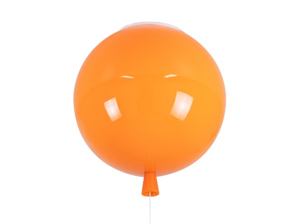 BALLOON 00650 Μοντέρνο Παιδικό Φωτιστικό Οροφής Μονόφωτο Πορτοκαλί Πλαστικό Μπάλα Φ30 x Υ33cm