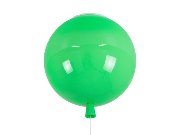 BALLOON 00653 Μοντέρνο Παιδικό Φωτιστικό Οροφής Μονόφωτο Πράσινο Πλαστικό Μπάλα Φ30 x Υ33cm