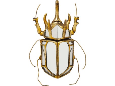 Διακοσμητικά Τοίχου Σκαθάρι Καθρέφτης Χρυσό 25x6x39εκ - Χρυσό