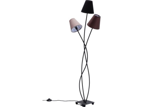 Φωτιστικό Δαπέδου Flexible Mocca Tre Μαύρο  50x18x130εκ Ε14 - Μαύρο