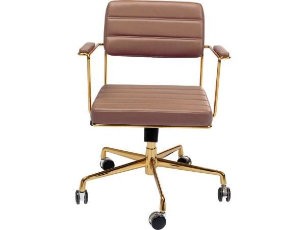 Καρέκλα Γραφείου Dottore Καφέ 60x54x81εκ - Χρυσό