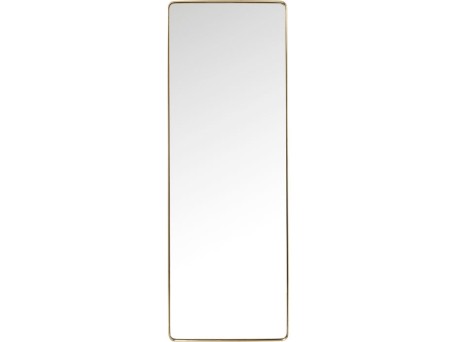 Καθρέφτης Τοίχου Curve Παραλληλόγραμμος Μπρούτζινος  200x70εκ. 70x5x200εκ - Χρυσό