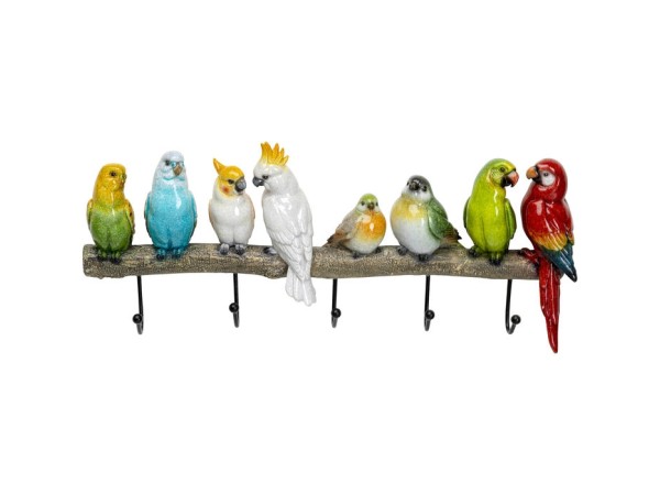 Κρεμάστρα Τοίχου Πουλιά Exotic Πολύχρωμη 39 εκ. (PL)