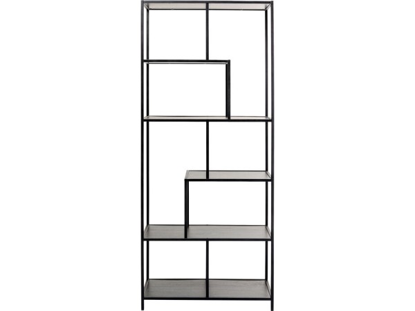 Ραφιέρα Loftie Μαύρη 77x185 εκ. 77x35x185εκ - Μαύρο