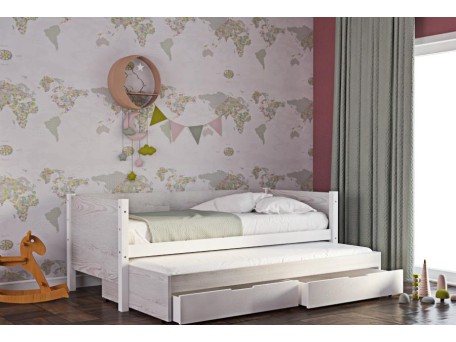 Παιδικός καναπές κρεβάτι KING λευκό οξιά Παιδικός καναπές κρεβάτι KING λευκό οξιά