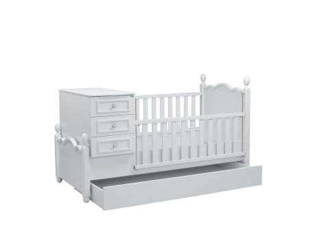 Πολυμορφική Κούνια Kral (Λευκή)