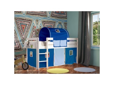 Παιδικό κρεβάτι υπερυψωμένο οξιάς Eco σε λευκό χρώμα Παιδικό κρεβάτι υπερυψωμένο οξιάς Eco σε λευκό χρώμα