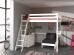 Υπερυψωμένο κρεβάτι PINO Mezzanine (140x200) λευκό 