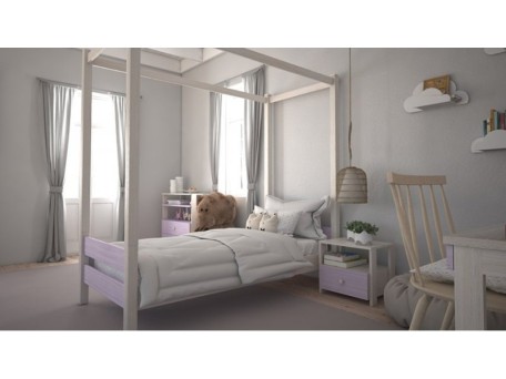 Κρεβάτι με ουρανό μασίφ ξύλο φοίνικας Κρεβάτι με ουρανό μασίφ ξύλο φοίνικας