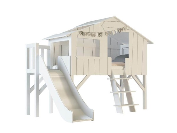 Υπερυψωμένο κρεβάτι Treehouse Bed tower with slide 