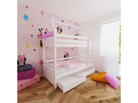 Κουκέτα μασίφ ξύλο Bella λευκή Κουκέτα μασίφ ξύλο Bella λευκή