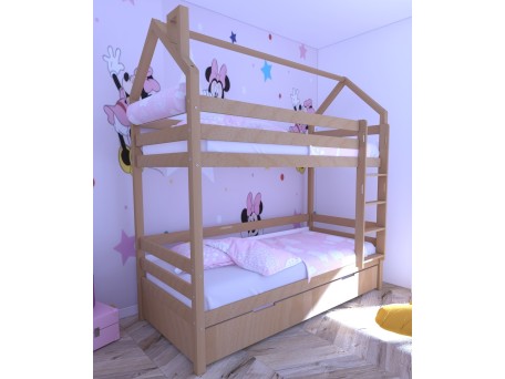 Κουκέτα μασίφ ξύλο Bella σε φυσικό χρώμα Κουκέτα μασίφ ξύλο Bella σε φυσικό χρώμα