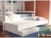 Καναπές κρεβάτι Luna από μασίφ ξύλο οξιάς σε λευκό χρώμα