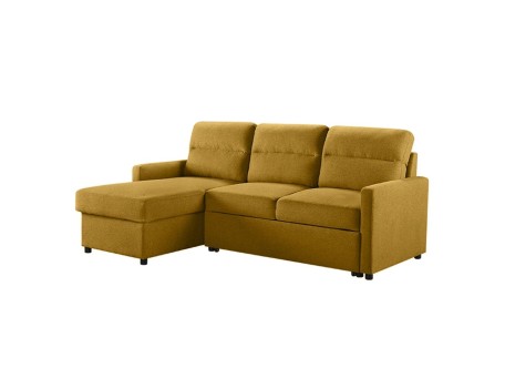 Καναπές Κρεβάτι Γωνιακός Μουσταρδί 213x148x93