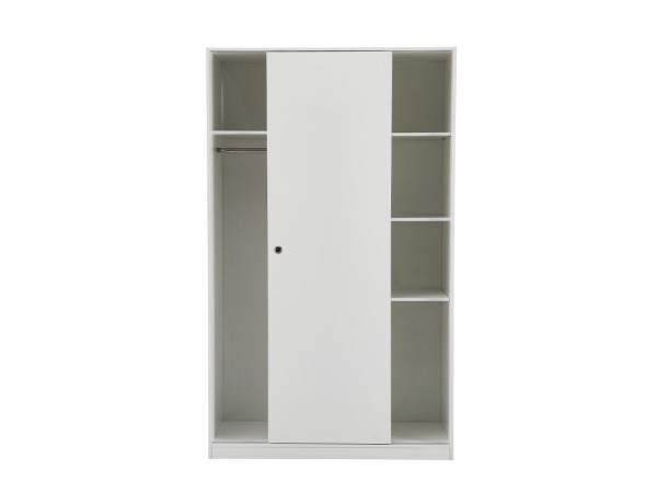 Ντουλάπα με δυο συρόμενα φύλλα λευκή 120x50x200
