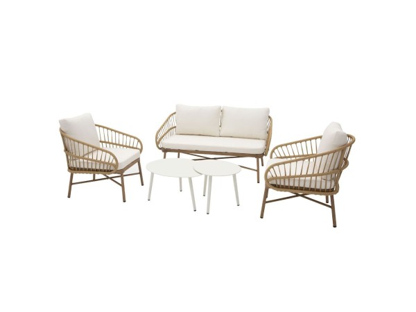 ΣΑΛΟΝΙ CAVE SET 1+2+1 ΦΥΣΙΚΟ