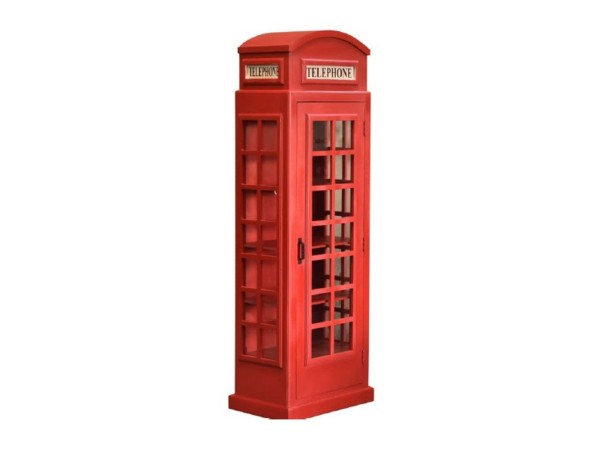 ΒΙΒΛΙΟΘΗΚΗ ΨΗΛΗ ΚΟΚΚΙΝΟ LONDON CALLING 64x40x180