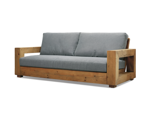  Καναπές ξύλινος τριθέσιος  