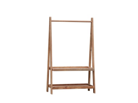 Κρεμάστα ξύλινη με 2 ράφια από μασίφ ξυλο πεύκο  90x39x150