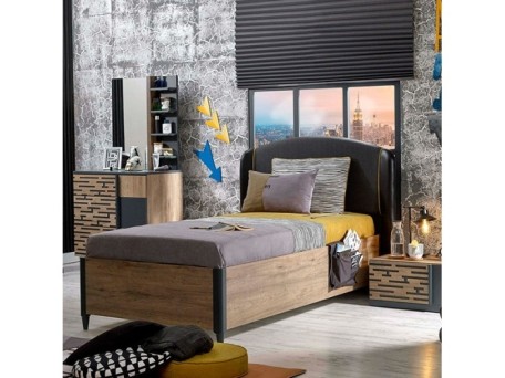 Κρεβάτι με αποθηκευτικό χώρο ημίδιπλο Active 2153-17-41-00