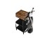 ΤΡΑΠΕΖΙ  ΒΟΗΘΗΤΙΚΟ MINI VESPA ΜΕ ΡΑΦΙΑ ΜΑΥΡΟ ΑΣΗΜΙ ΦΥΣΙΚΟ 61x45x88